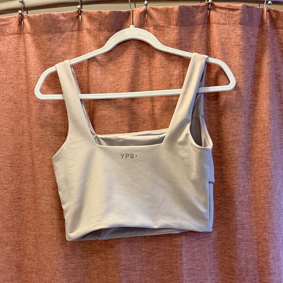 YPB Tan with Gray Detail Women’s Sports Bra/Workout Top - Picture 4 of 4